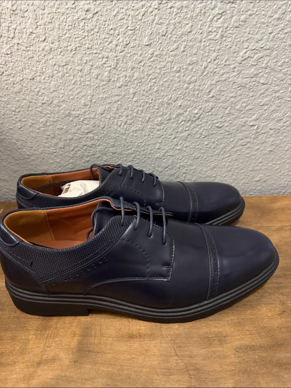 Men's XRAY Navy Cap-Toe Lace-Up Dress Shoes size 13
